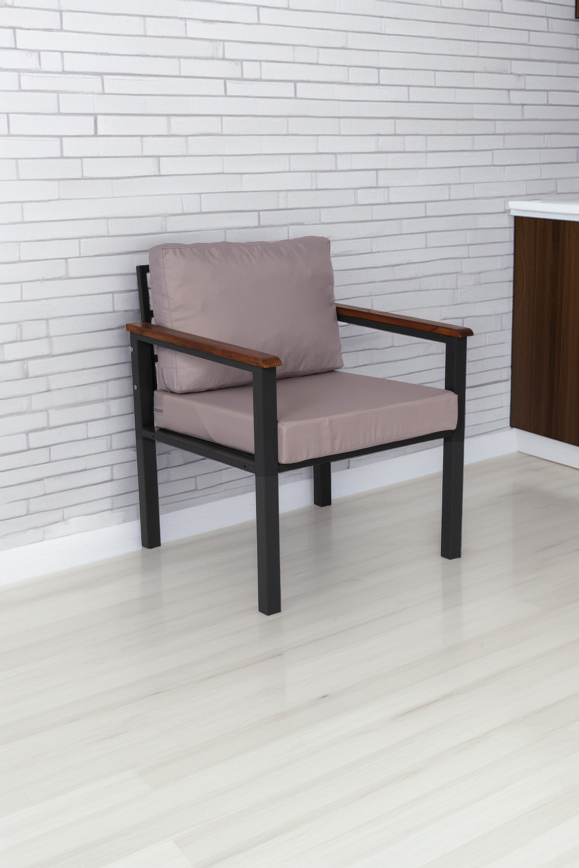 NEOKAS Bahce Mobilyası, Modern Balkon Mobilyası, Kafe Oturma Takımı, Teras Koltugu, 1 Tekli Koltuk