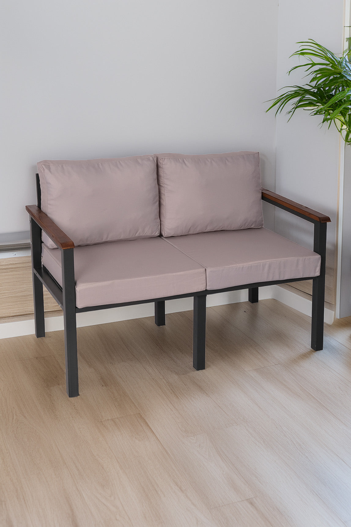 NEOKAS Bahce Mobilyası, Modern Balkon Mobilyası, Kafe Oturma Takımı, Teras Koltugu, 1 ikili Koltuk