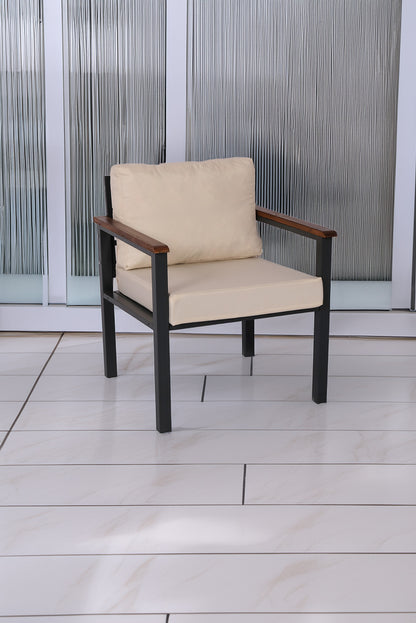 NEOKAS Balkon Mobilyası, Metal Oturma Grubu, Balkon Seti, Kafe Koltuğu, Teras Takımı, 1 Koltuk