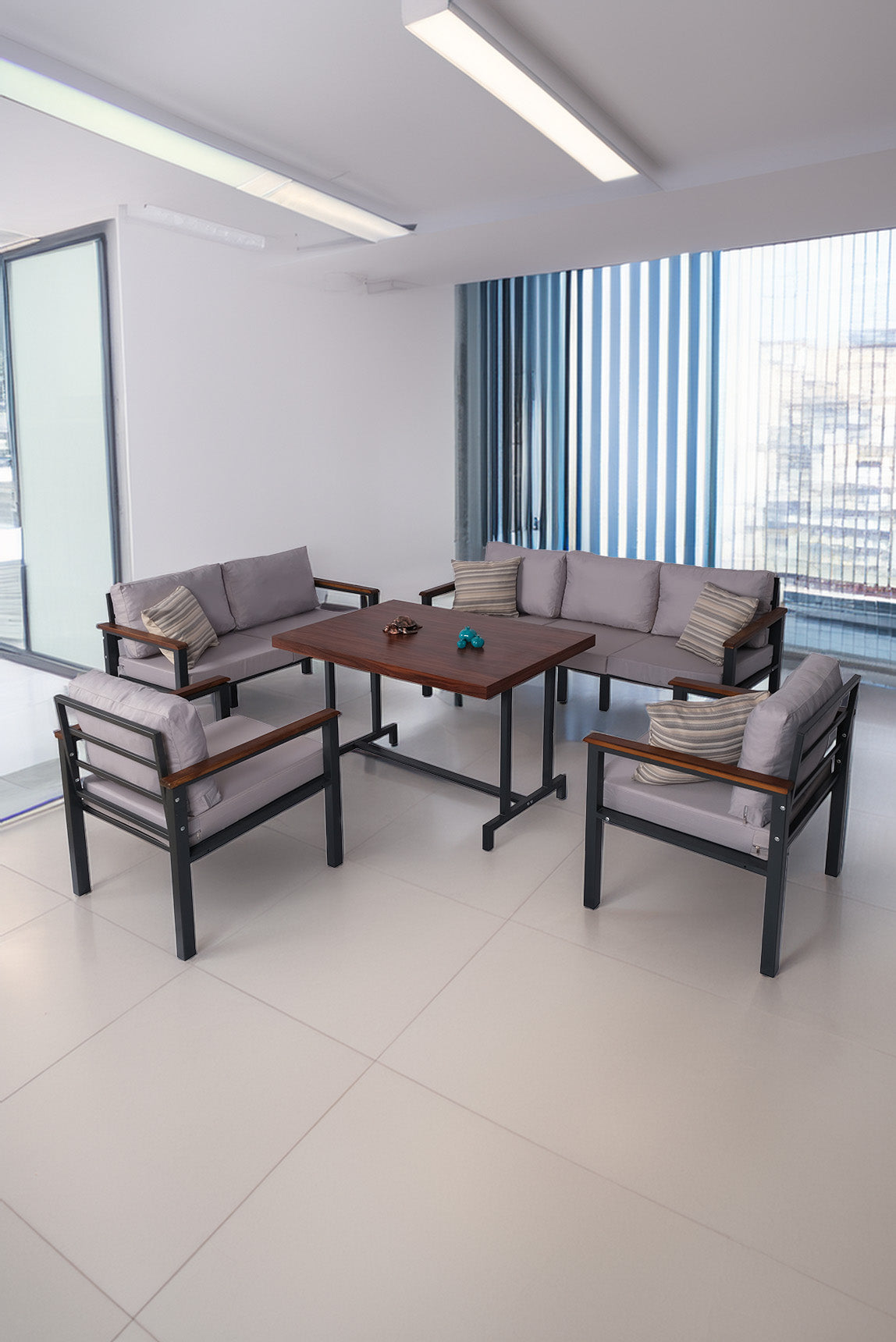 NEOKAS Bahce Mobilyası, Modern Balkon Mobilyası, Kafe Oturma Takımı, Teras Koltugu, 1+1+2+3+M