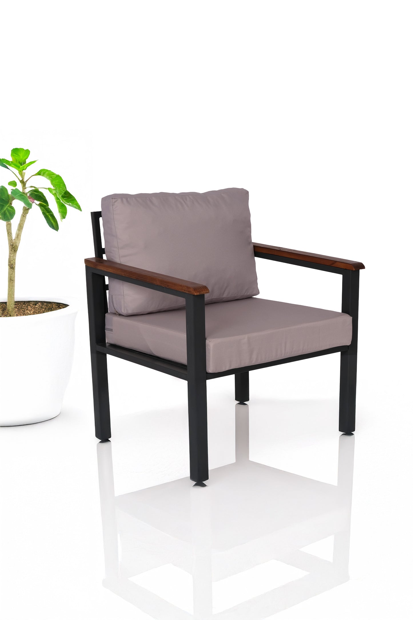 NEOKAS Bahce Mobilyası, Modern Balkon Mobilyası, Kafe Oturma Takımı, Teras Koltugu, 1+1+2+M