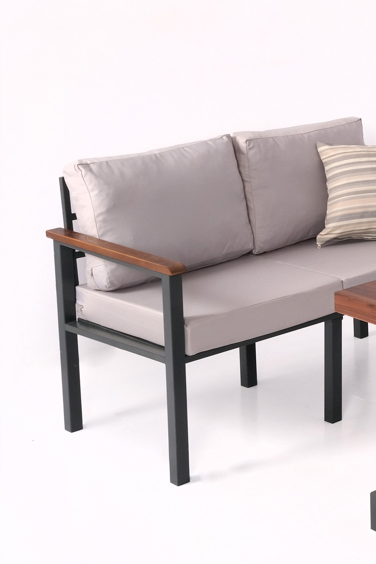NEOKAS Bahce Mobilyası, Modern Balkon Mobilyası, Kafe Oturma Takımı, Teras Koltugu, 1+1+3+M