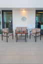 NEOKAS Bahce Mobilyası, Modern Balkon Mobilyası, Kafe Oturma Takımı, Teras Koltugu, 1+1+2+M
