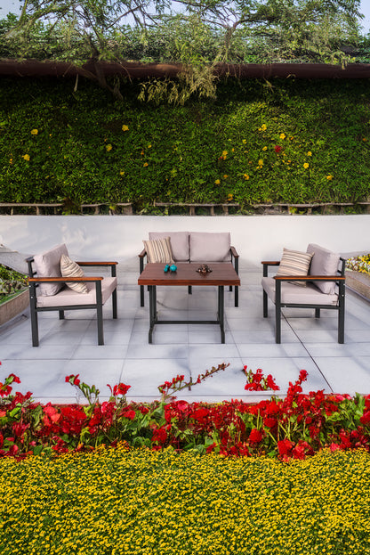 NEOKAS Bahce Mobilyası, Modern Balkon Mobilyası, Kafe Oturma Takımı, Teras Koltugu, 1+1+2+M