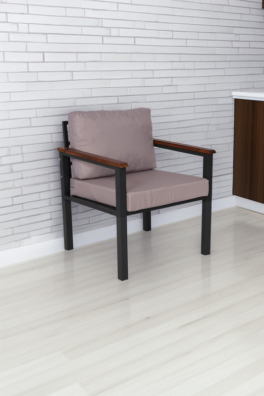 NEOKAS Bahce Mobilyası, Modern Balkon Mobilyası, Kafe Oturma Takımı, Teras Koltugu, 1 Tekli Koltuk