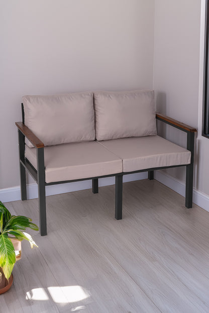 NEOKAS Bahce Mobilyası, Modern Balkon Mobilyası, Kafe Oturma Takımı, Teras Koltugu, 1 ikili Koltuk