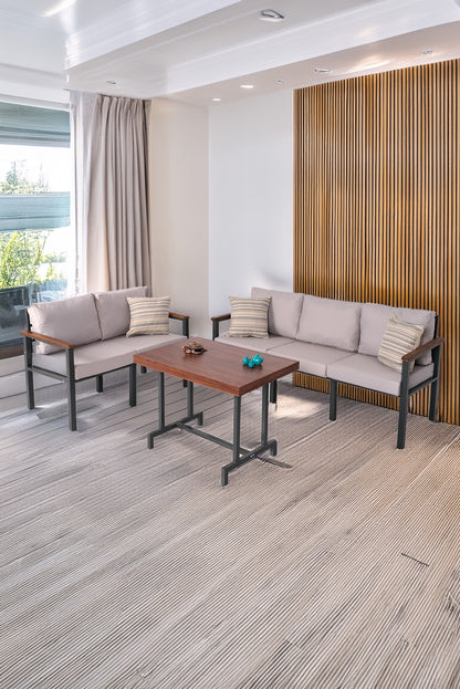 NEOKAS Bahce Mobilyası, Modern Balkon Mobilyası, Kafe Oturma Takımı, Teras Koltugu, Balkon Oturma Grubu, 2+3+M