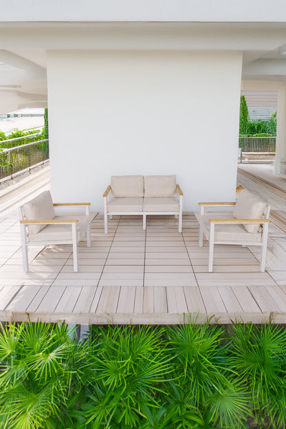 NEOKAS  Balkon Mobilyası, 1 + 1 + 2  Bahçe Takımı, Kafe Koltuğu, Bekleme Alanı Koltuğu,