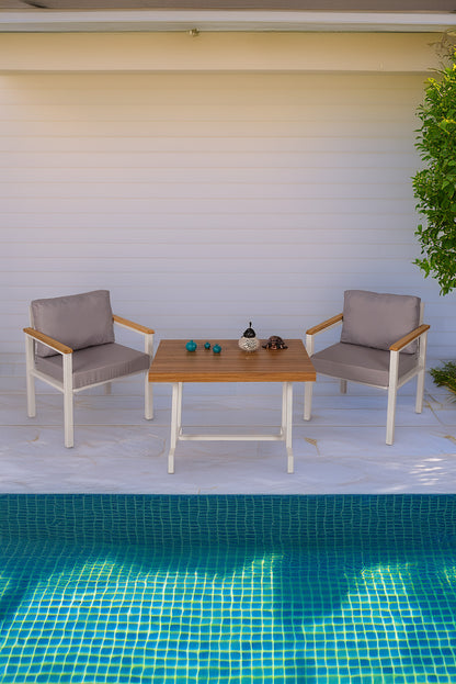 NEOKAS  Balkon Mobilyası, Bahçe Takımı, 1+1+Masa, Kafe Koltuğu, Bekleme Alanı Koltuğu