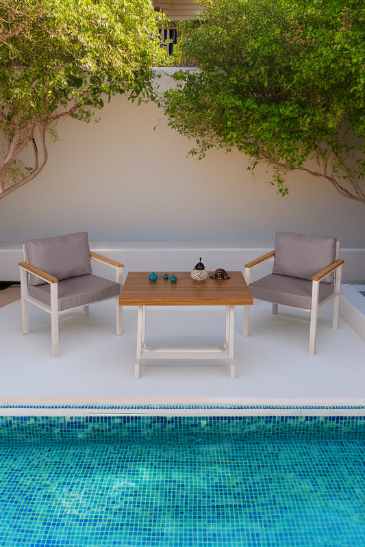 NEOKAS  Balkon Mobilyası, Bahçe Takımı, 1+1+Masa, Kafe Koltuğu, Bekleme Alanı Koltuğu
