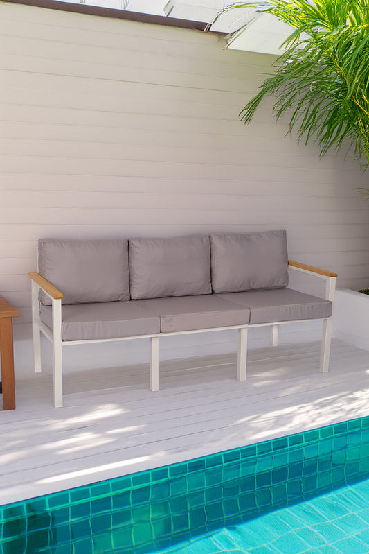 NEOKAS  Balkon Mobilyası, Bahçe Takımı, 1 üçlü Koltuk, Kafe Koltuğu, Bekleme Alanı Koltuğu