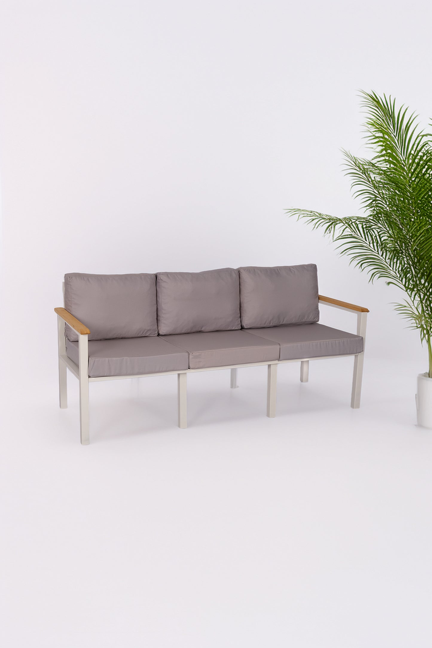 NEOKAS  Balkon Mobilyası, Bahçe Takımı, 1 üçlü Koltuk, Kafe Koltuğu, Bekleme Alanı Koltuğu