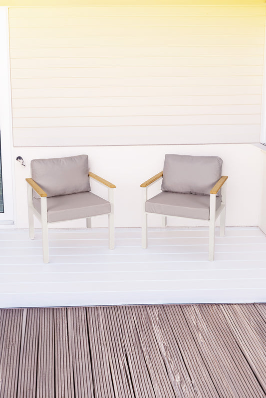 NEOKAS  Balkon Mobilyası, Bahçe Takımı, 2 Tekli Koltuk, Kafe Koltuğu, Bekleme Alanı Koltuğu