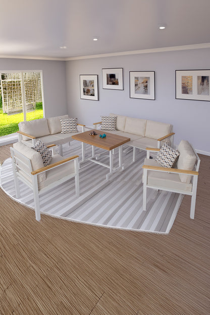NEOKAS  Balkon Mobilyası, Bahçe Takımı, Kafe Koltuğu, Bekleme Alanı Koltuğu, 1 +1 + 2 + 3 + Masa