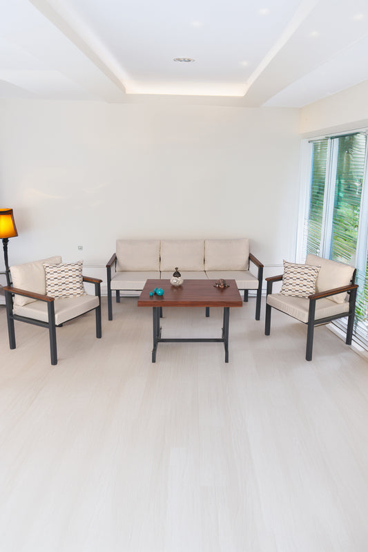 NEOKAS Metal Bahçe Takımı, Balkon Seti, Kafe Koltuğu, Bekleme Alanı Koltuğu,  1 + 1 + 3 + M