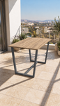 NEOKAS Balkon Masası, 60x90 cm Bahçe Sehpası, Balkon Mobilyası Orta Masa