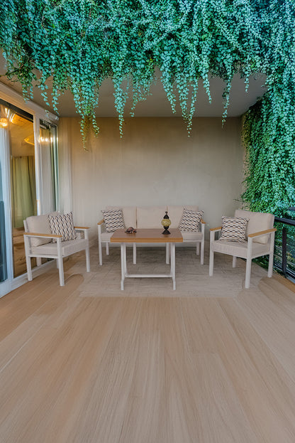 NEOKAS Metal Balkon Oturma Grubu, Bahçe Takımı, Kafe Koltuğu, Bekleme Alanı Koltuğu, 1 + 1 + 2 + Masa