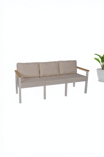 NEOKAS Metal Bahçe Oturma Grubu, Balkon Takımı, Kafe Koltuğu, Bekleme Alanı Koltuğu, 1 Adet Üçlü Koltuk