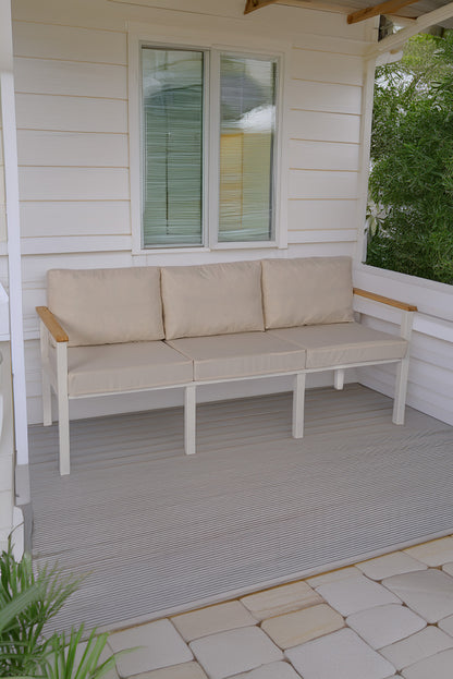 NEOKAS Metal Bahçe Oturma Grubu, Balkon Takımı, Kafe Koltuğu, Bekleme Alanı Koltuğu, 1 Adet Üçlü Koltuk