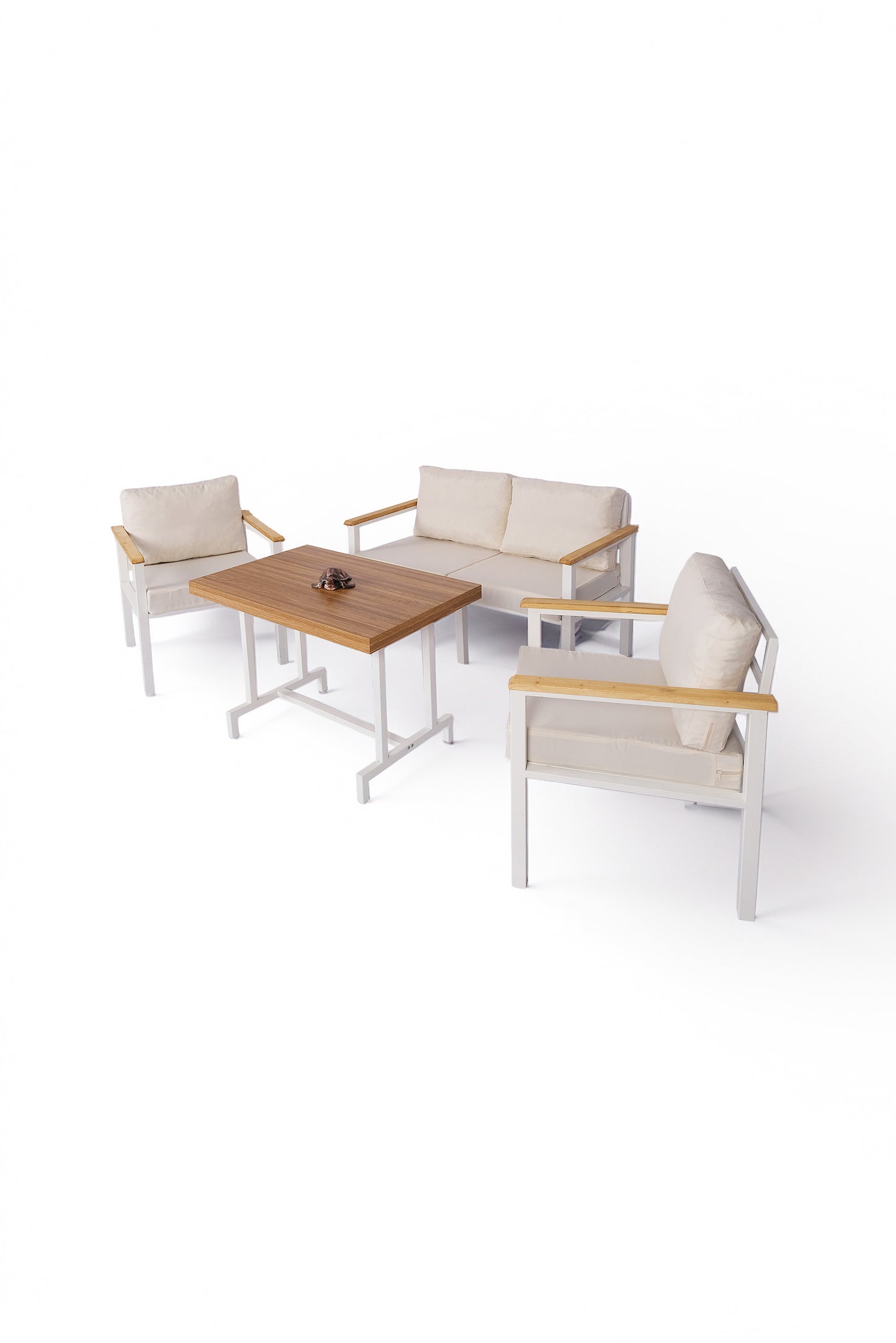 NEOKAS  Balkon Mobilyası, Bahçe Takımı, Kafe Koltuğu, Bekleme Alanı Koltuğu, 1 + 1 + 2 + Masa