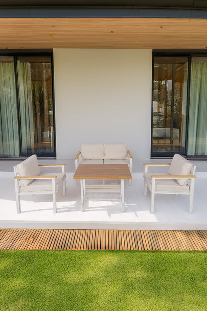 NEOKAS  Balkon Mobilyası, Bahçe Takımı, Kafe Koltuğu, Bekleme Alanı Koltuğu, 1 + 1 + 2 + Masa