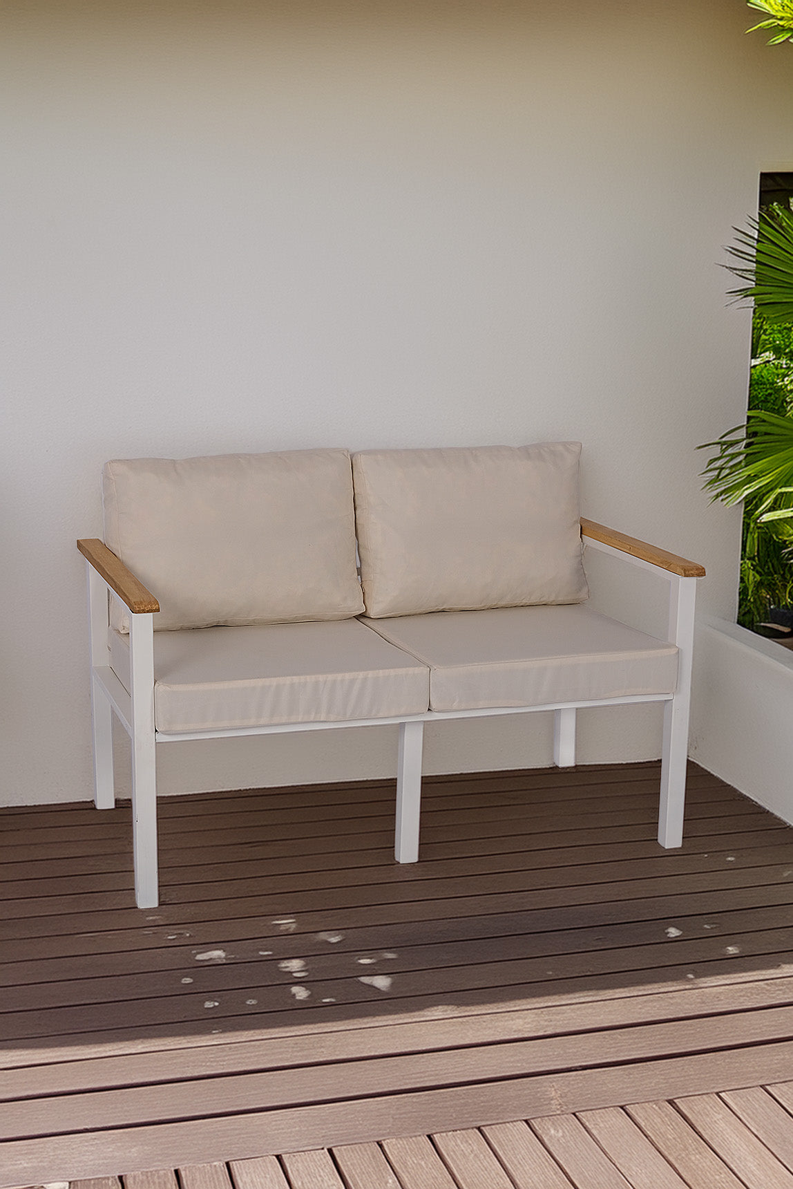 NEOKAS Metal Bahçe Oturma Grubu, Balkon Takımı, Kafe Koltuğu, Bekleme Alanı Koltuğu, 1 Adet ikili Koltuk
