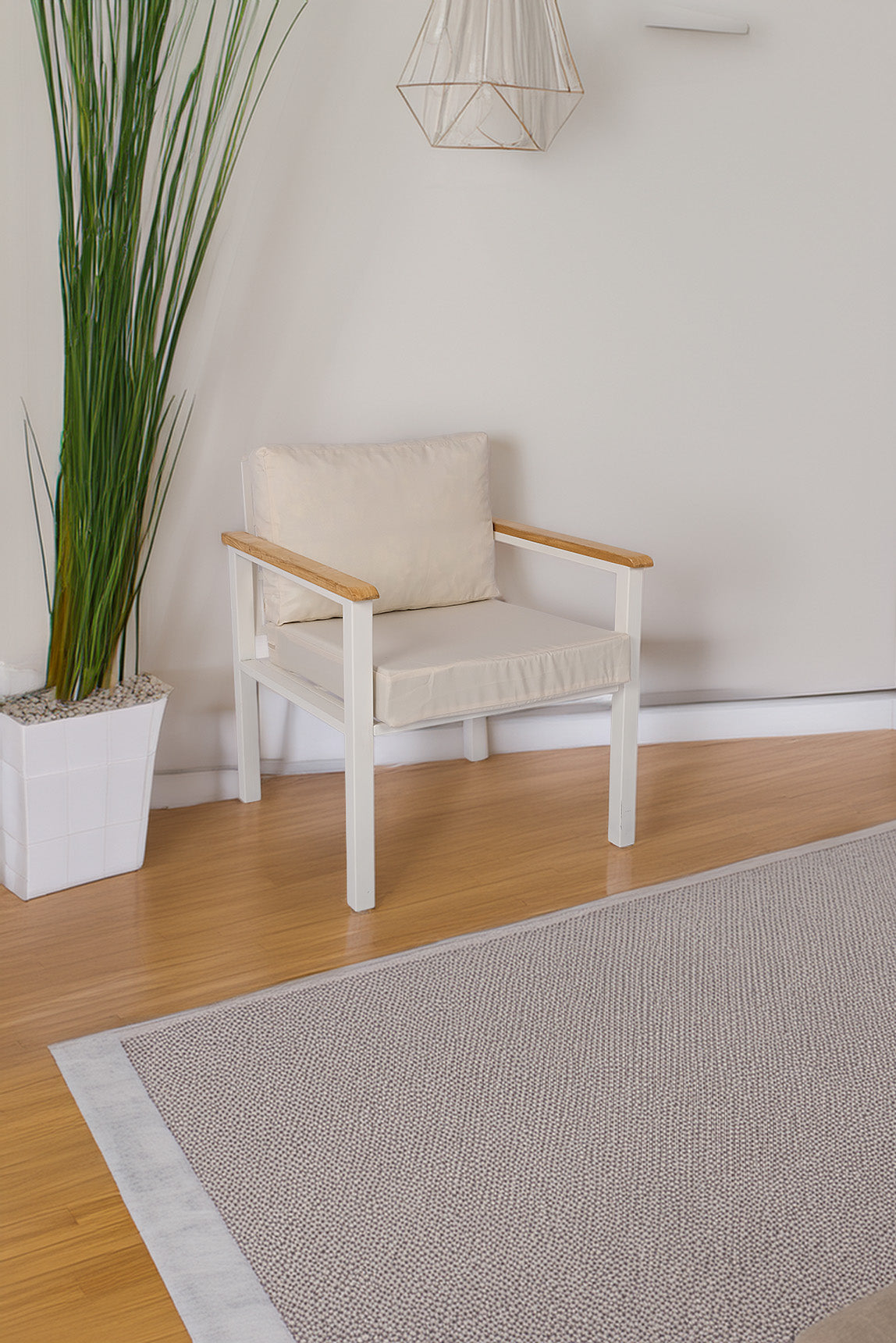 NEOKAS Metal Balkon Oturma Grubu, Bahçe Takımı, Kafe Koltuğu, Bekleme Alanı Koltuğu, 1 Adet Koltuk
